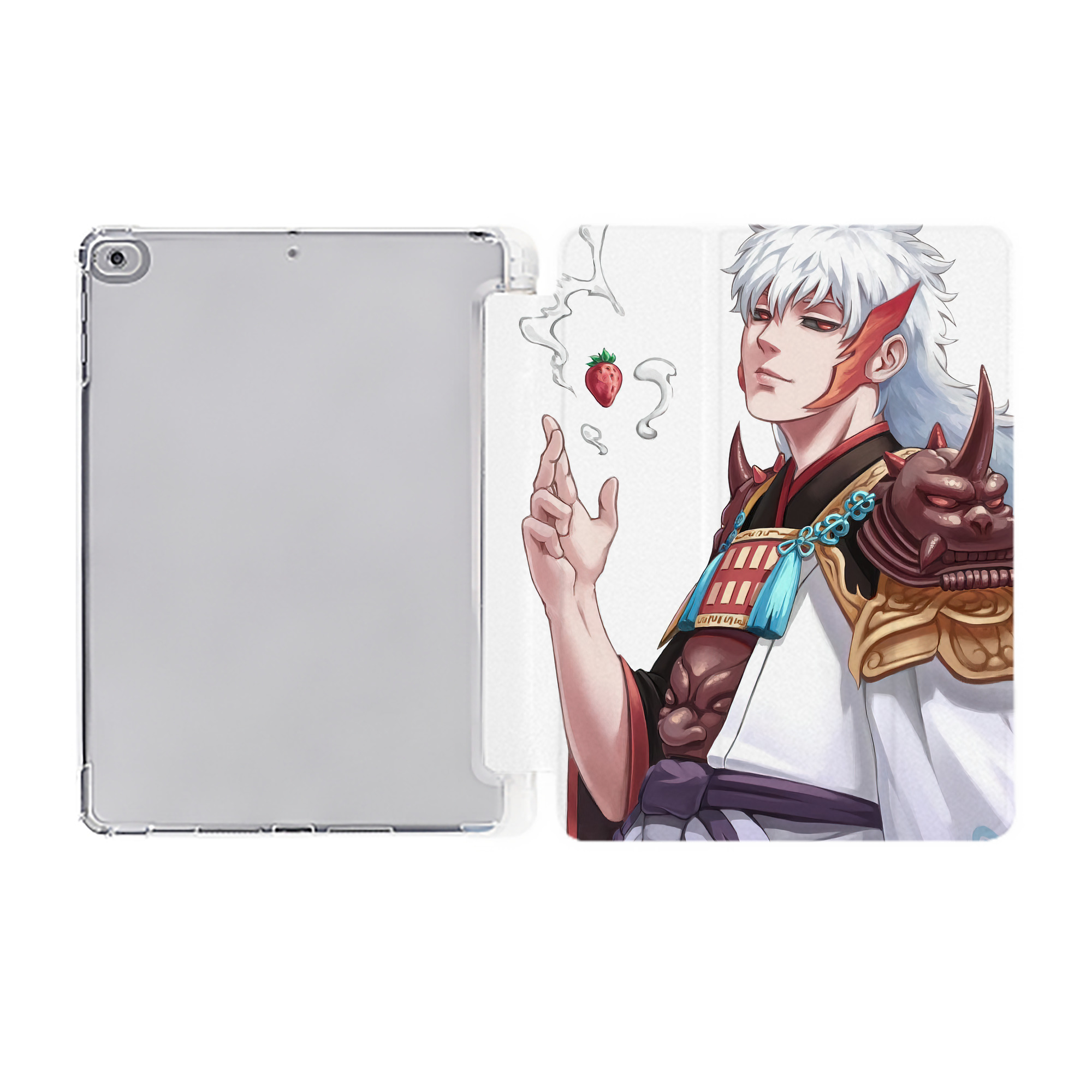 ぎんたま 坂田銀時（さかたぎんとき） 神楽 志村新八（しむら しんぱち） GINTAMA Sakata Gintoki Kagura Shimura Shinpachi IPad ケース ペン収納付き 三つ折りスタンド PUレザー×シリコン 対応機種9.5/10.5/10.9インチ